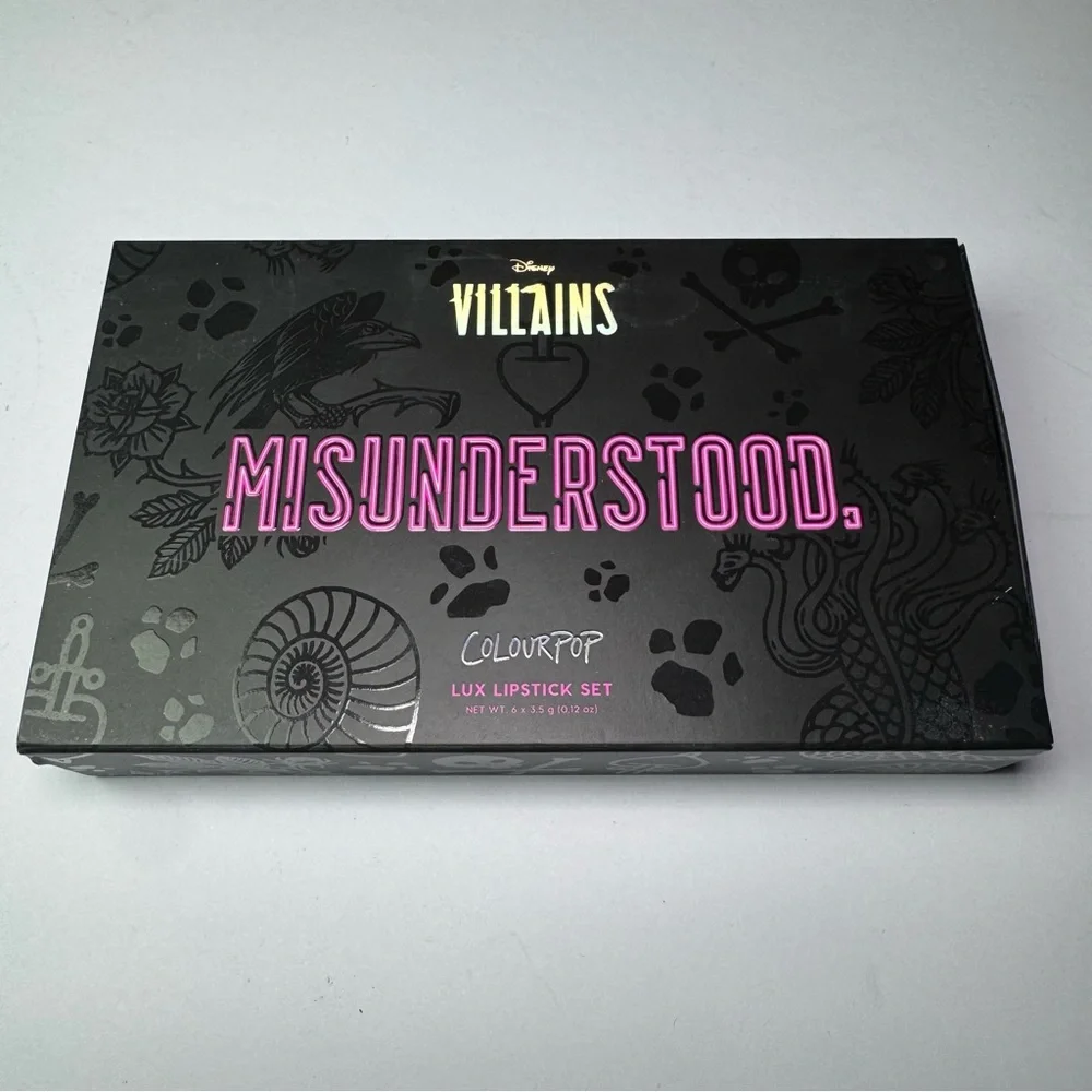 COLOURPOP‎ Disney Villains Misunderstood Luxe Lipstick Set Crème and Matte NEW